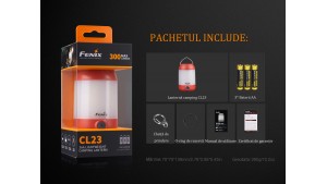 FENIX CL23 - Lanternă camping - 300 Lumeni - 20 metri - Roșu